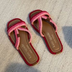 Kate Spade Red and Pink Rope Sandals